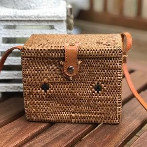 Square Rattan Bag